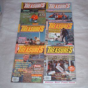 Lot of 6 Western & Eastern Treasures magazines - metal detecting, bottle hunting